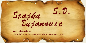 Stajka Dujanović vizit kartica